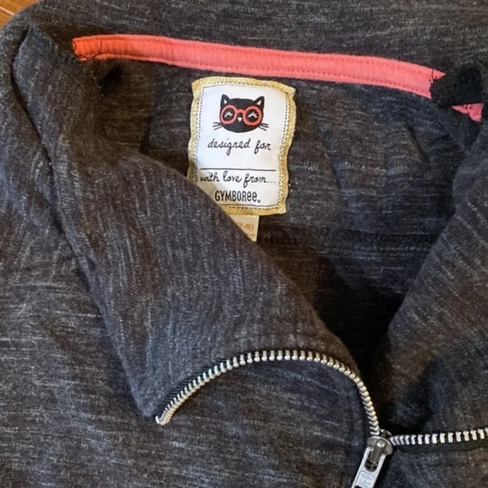 Gymboree Beautiful You Moto Jacket Gray Coral Size 7/8